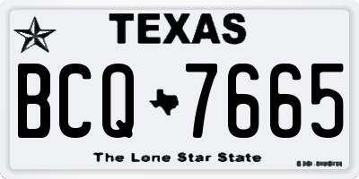 TX license plate BCQ7665