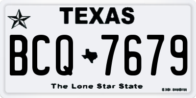 TX license plate BCQ7679