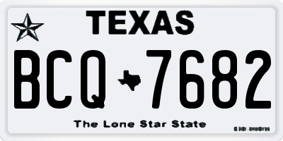TX license plate BCQ7682