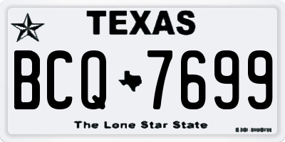 TX license plate BCQ7699