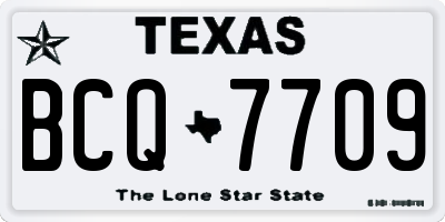 TX license plate BCQ7709