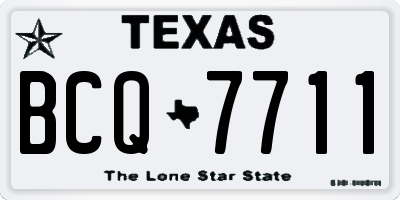 TX license plate BCQ7711