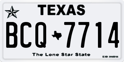 TX license plate BCQ7714
