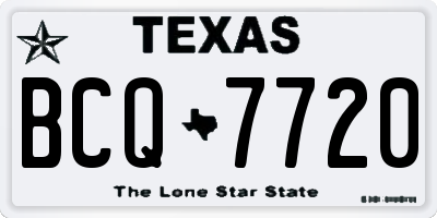 TX license plate BCQ7720