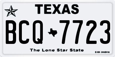TX license plate BCQ7723