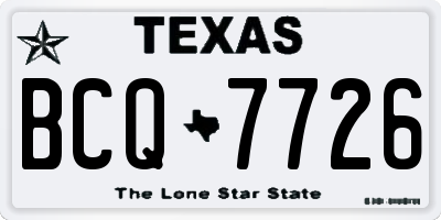 TX license plate BCQ7726