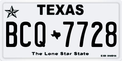 TX license plate BCQ7728