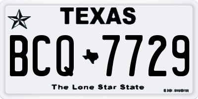 TX license plate BCQ7729