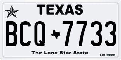 TX license plate BCQ7733