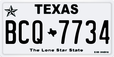 TX license plate BCQ7734