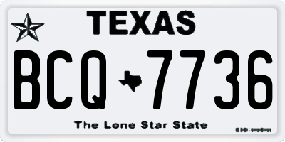 TX license plate BCQ7736