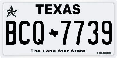 TX license plate BCQ7739