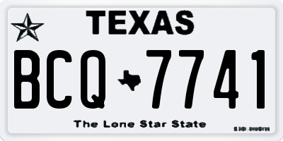 TX license plate BCQ7741