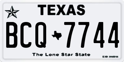 TX license plate BCQ7744