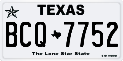 TX license plate BCQ7752