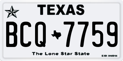 TX license plate BCQ7759
