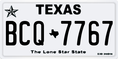 TX license plate BCQ7767
