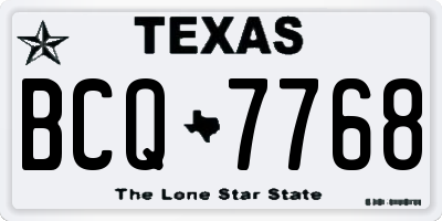 TX license plate BCQ7768