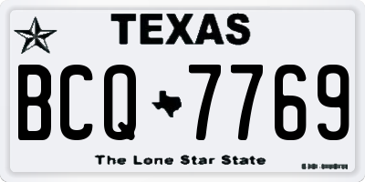 TX license plate BCQ7769