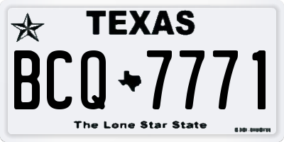 TX license plate BCQ7771