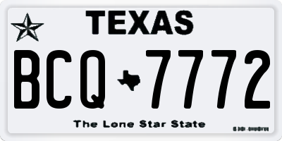 TX license plate BCQ7772