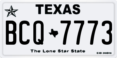TX license plate BCQ7773
