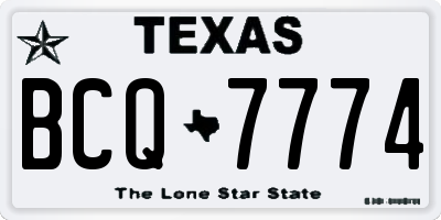 TX license plate BCQ7774