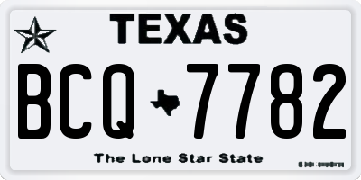 TX license plate BCQ7782