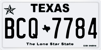 TX license plate BCQ7784