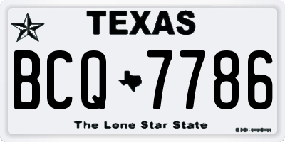 TX license plate BCQ7786