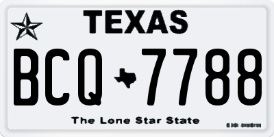 TX license plate BCQ7788