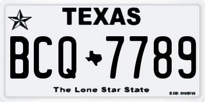TX license plate BCQ7789