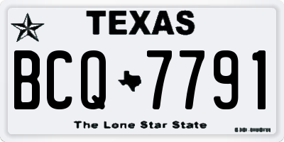 TX license plate BCQ7791
