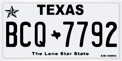 TX license plate BCQ7792