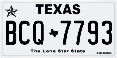 TX license plate BCQ7793