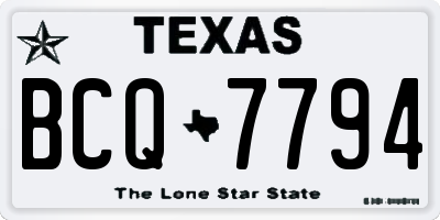 TX license plate BCQ7794