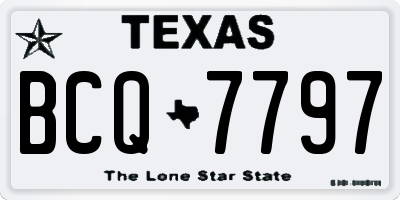 TX license plate BCQ7797