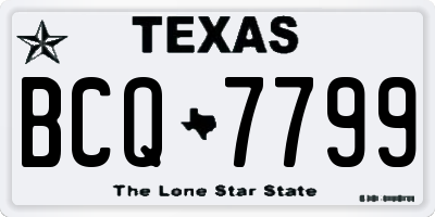 TX license plate BCQ7799