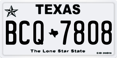 TX license plate BCQ7808
