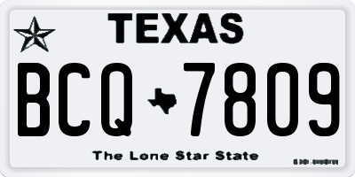 TX license plate BCQ7809