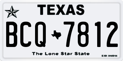 TX license plate BCQ7812
