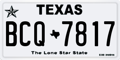 TX license plate BCQ7817