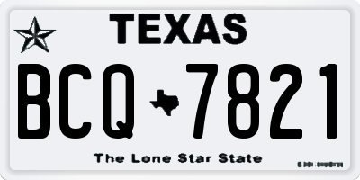 TX license plate BCQ7821