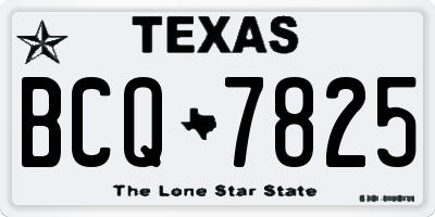 TX license plate BCQ7825