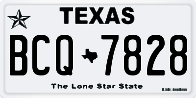 TX license plate BCQ7828