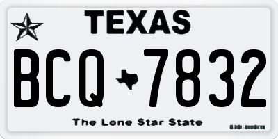 TX license plate BCQ7832