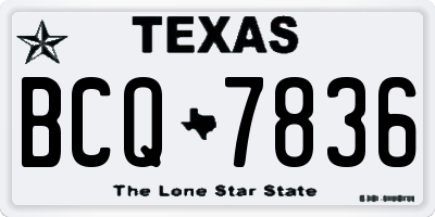 TX license plate BCQ7836