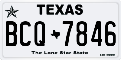 TX license plate BCQ7846