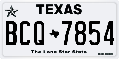 TX license plate BCQ7854