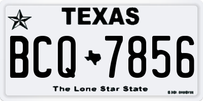 TX license plate BCQ7856